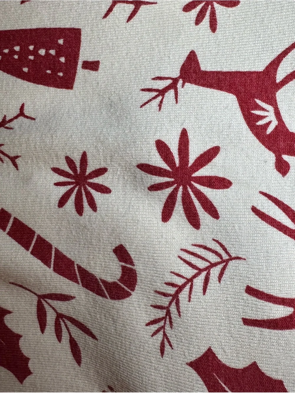 Hanna Andersson Organic Cotton Holiday Reindeer Print Zip Sleeper 3-6 Months